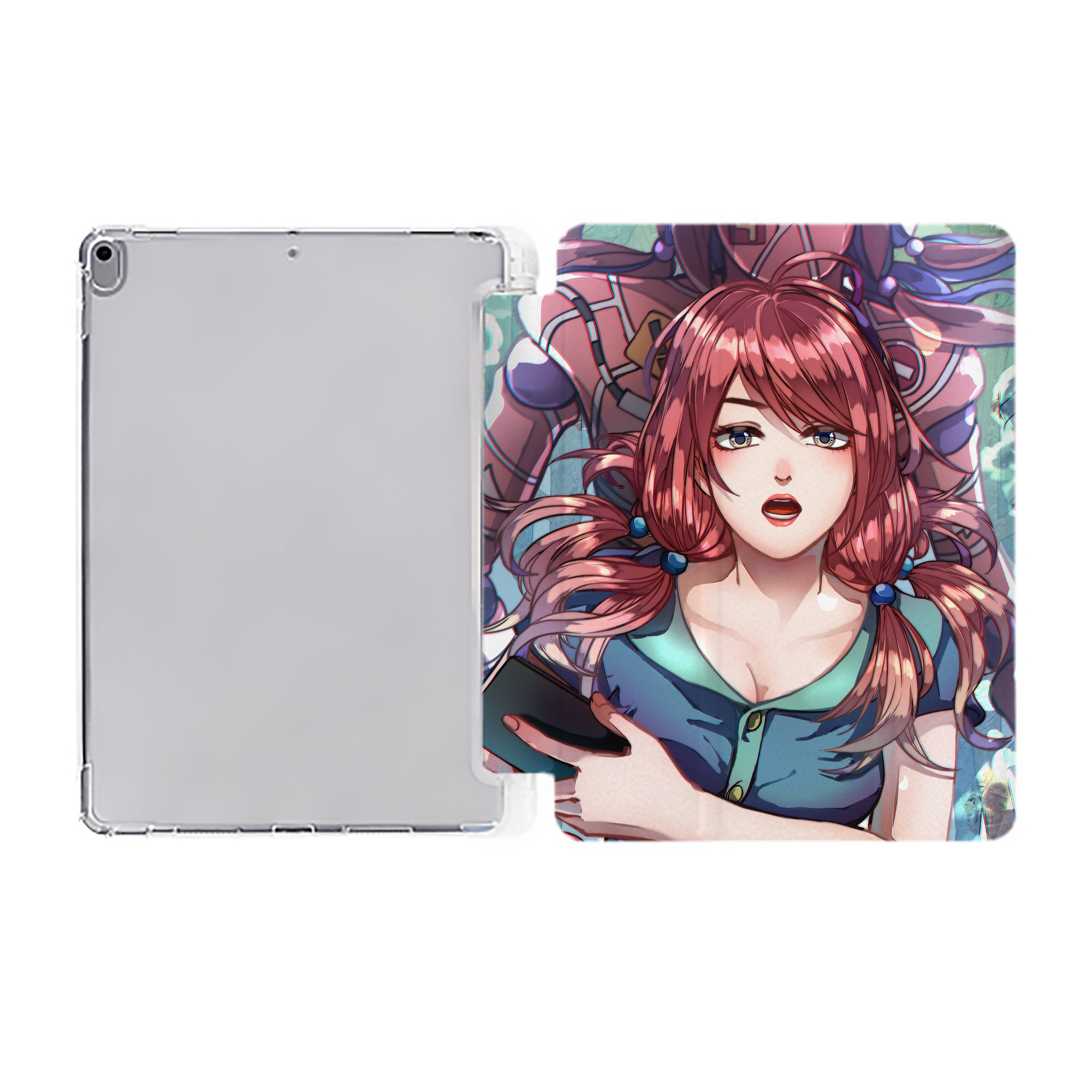 （画像用） ジョジョの奇妙な冒険 JoJo's Bizarre Adventure IPad ケース ペン収納付き 三つ折りスタンド PUレザー×シリコン 対応機種9.5/10.5/10.9インチ